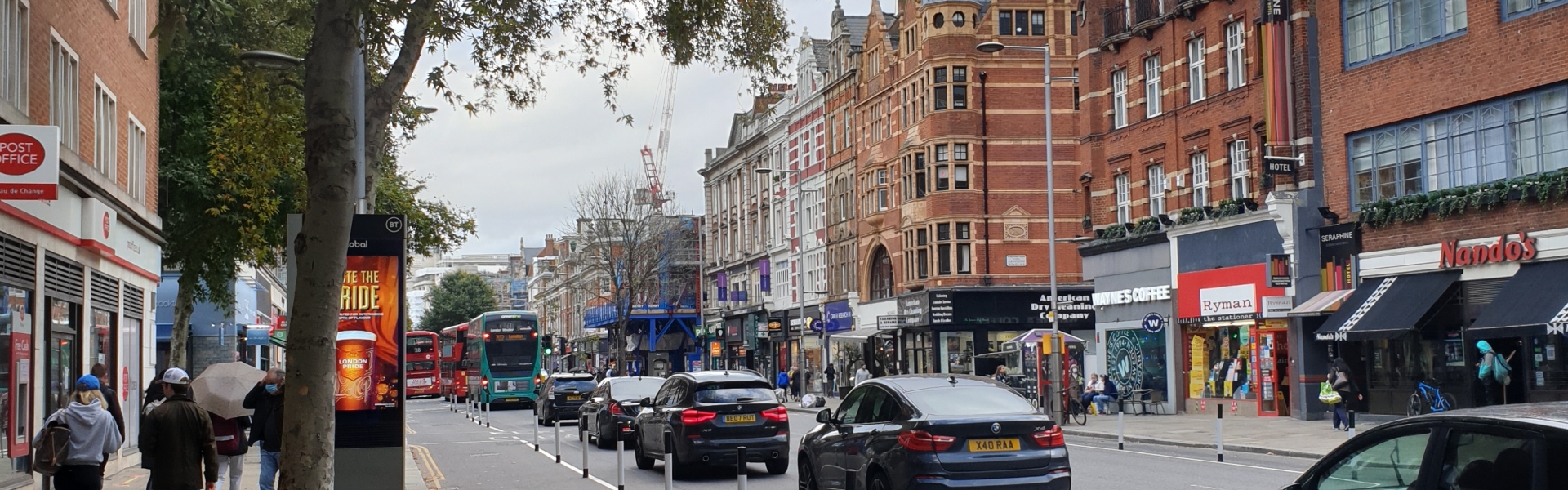 High Street Ken cycle lane